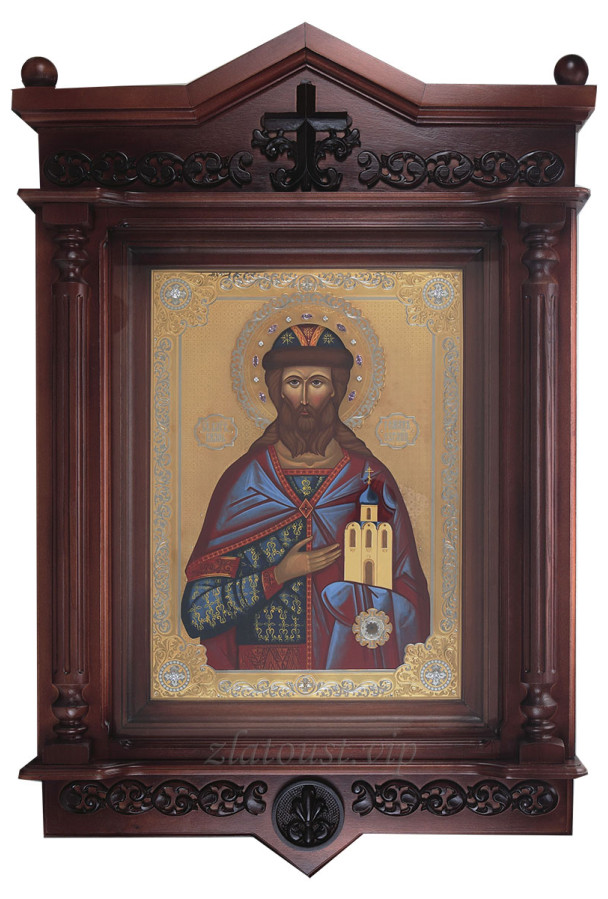 Икона в киоте "Роман Углицкий 600*900"