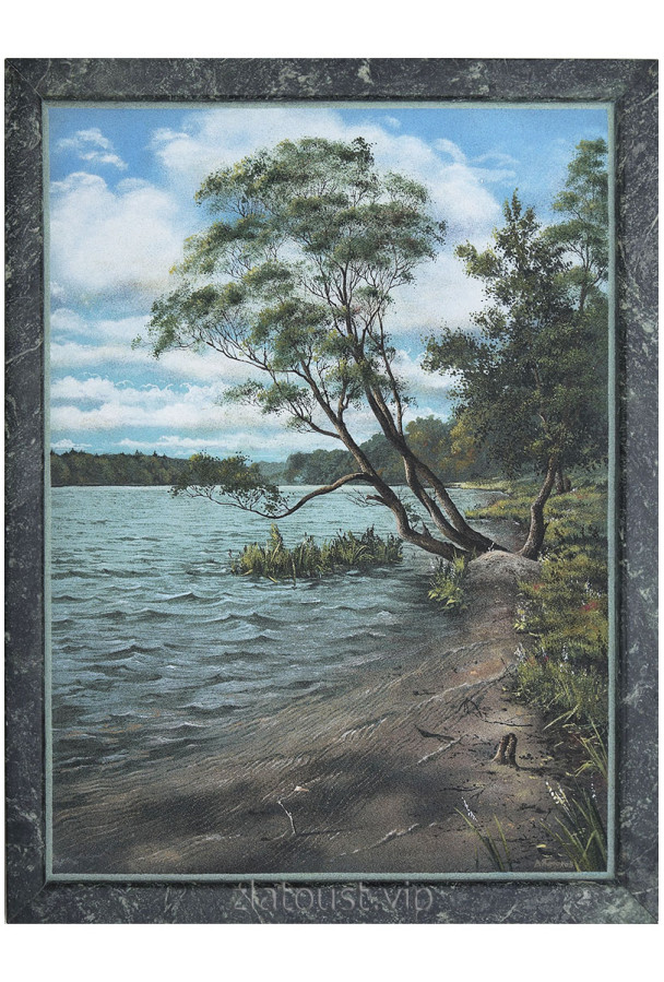 Каменная картина 35*45 см "На озере" 
