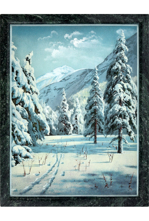Каменная картина 35*45 см "Зимнее предгорье"