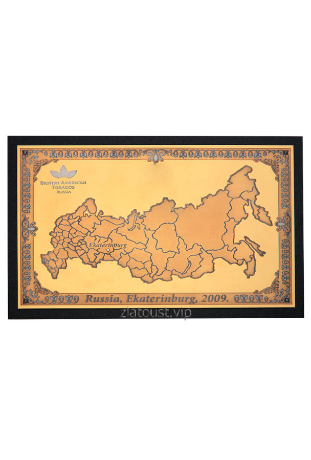 Панно гравюра "Карта"