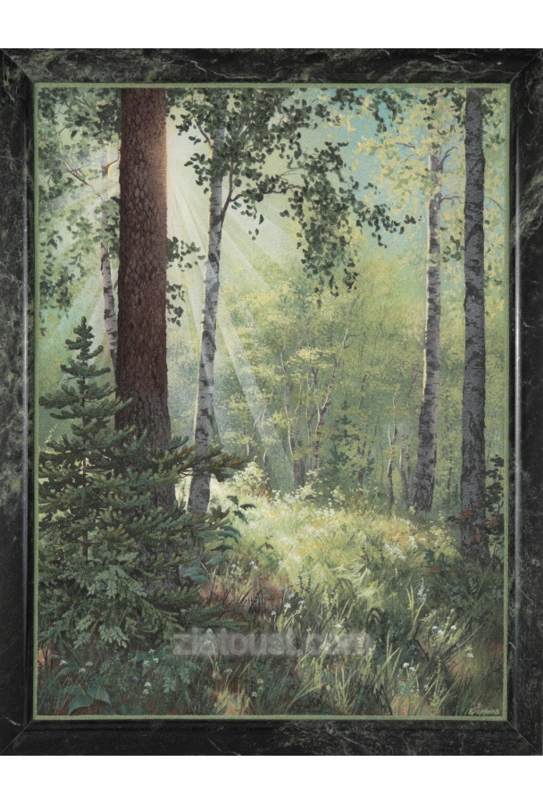 Каменная картина 35*45 см "Солнечный лес"